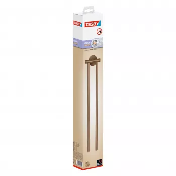 tesa MOON BRONZE rotējošs dvieļu turētājs ar 2 stieņiem, pašlīmējošs, metāla, bronzas izskats, 6 kg slodze 40602-00000-00