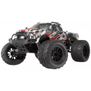 Reely New2 Super Combo Brushless 1:10 RC elektriskais Monster Truck 4WD 100% RTR 2.4 GHz ar akumulatoru, lādētāju un raidītāja baterijām (RE-7766676)