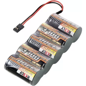 Reely NiMH RC akumulatoru komplekts 6 V 3700 mAh 5 šūnu Sub-C Side-by-Side JR spraudnis RE-7856835