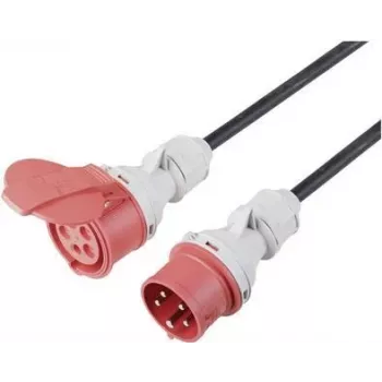 SYGONIX SY-5244050 laika apstākļiem izturīgs pagarinātāja kabelis 10m, 16A, IP44, melns