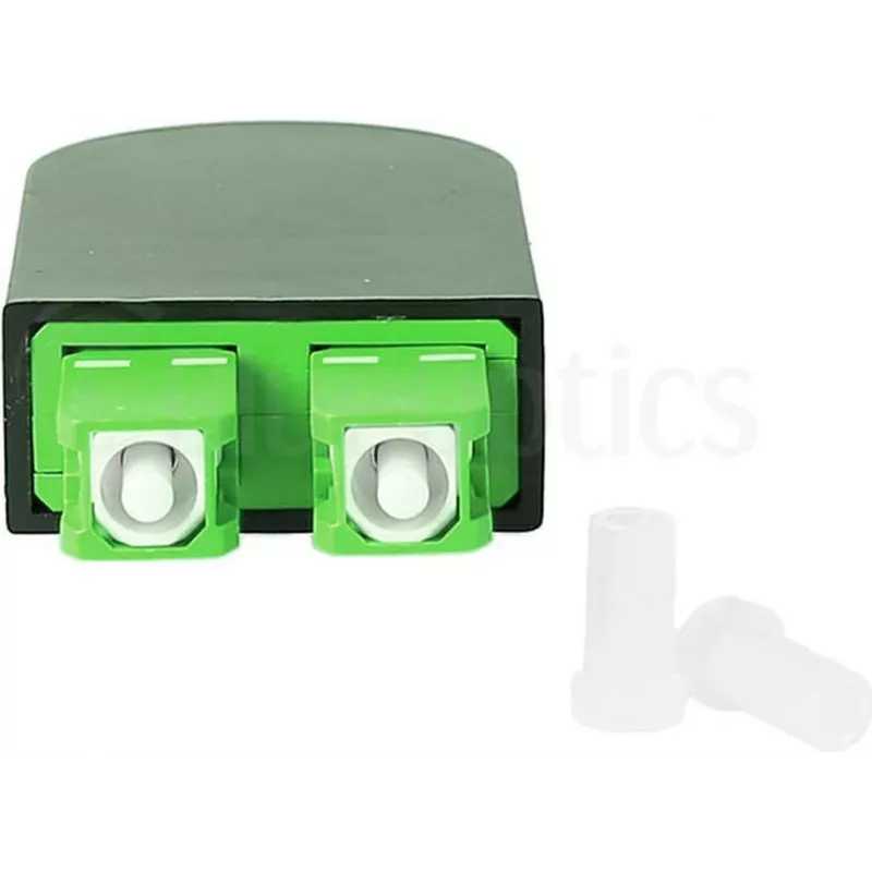 BLUELAN BlueOptics optiskās šķiedras cilpas adapteris OM5 50/125µm daudzmodu SC/UPC duplekss laima zaļš keramikas ferula -40°C līdz +85°C (BOLBSCOM5)