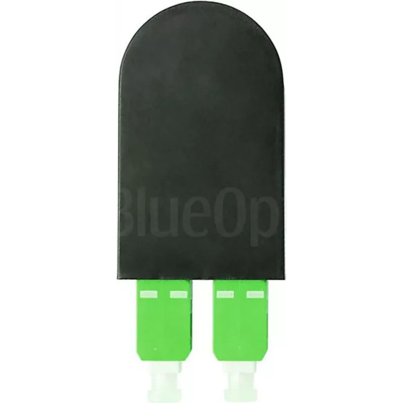 BLUELAN BlueOptics optiskās šķiedras cilpas adapteris OM5 50/125µm daudzmodu SC/UPC duplekss laima zaļš keramikas ferula -40°C līdz +85°C (BOLBSCOM5)