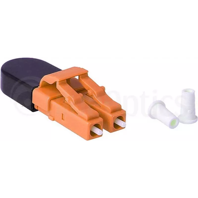 BLUELAN BlueOptics optiskās šķiedras cilpas adapteris OM2 LC/UPC duplex keramikas uzgalis -40°C līdz +85°C (BOLBLCOM2)