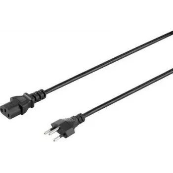 Sygonix SY-5042720 IEC C13 barošanas kabelis, CEE 7/7 leņķiskais Schuko spraudnis uz IEC C13 ligzdu, 2 m, melns