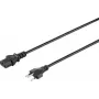 Sygonix SY-5042720 IEC C13 barošanas kabelis, CEE 7/7 leņķiskais Schuko spraudnis uz IEC C13 ligzdu, 2 m, melns