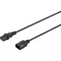 Sygonix SY-5042726 IEC C14 uz C13 barošanas kabelis 0,5 m melns