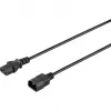 Sygonix SY-5042726 IEC C14 uz C13 barošanas kabelis 0,5 m melns