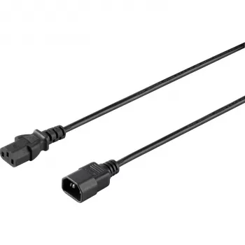 Sygonix SY-5042726 IEC C14 uz C13 barošanas kabelis 0,5 m melns