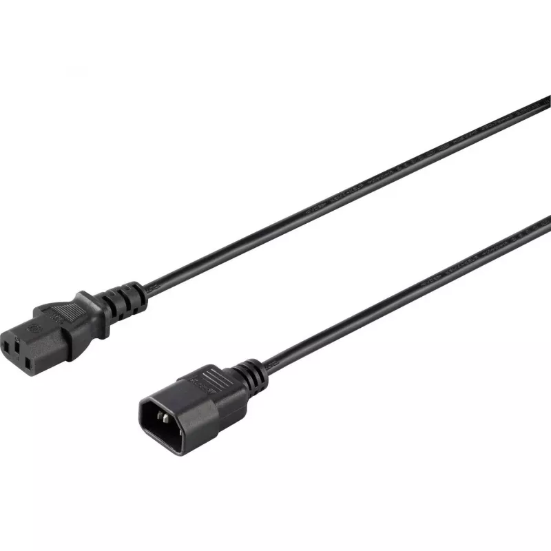 Sygonix SY-5042726 IEC C14 uz C13 barošanas kabelis 0,5 m melns