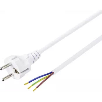 Sygonix SY-5043502 strāvas kabelis CEE 7/7 uz IEC C13 balts 1,5 m