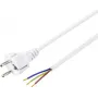 Sygonix SY-5043502 strāvas kabelis CEE 7/7 uz IEC C13 balts 1,5 m