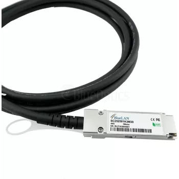 BlueLAN 40G QSFP+ uz QSFP+ pasīvais tiešās pievienošanas vara kabelis, 3m, 30 AWG, PVC 40G-QSFP-QSFP-P-0301-BL