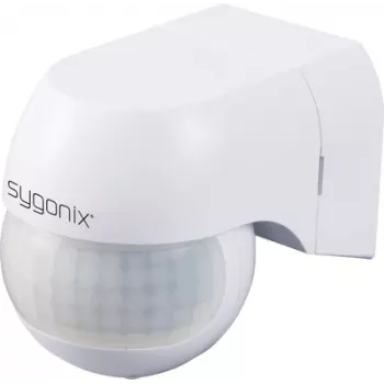 Sygonix SY-6118230 sienas PIR kustības detektors 180° relejs balts