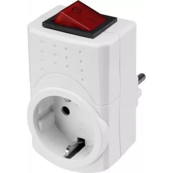 Sygonix SY-5045292 pārslēdzams Schuko adaptera kontaktdakša, balta