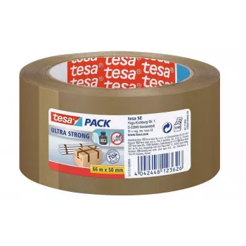 tesa ULTRA STRONG 57177 iepakošanas līmlente, brūna, 66 m x 50 mm, 6 rullīši