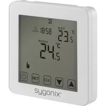 Sygonix Touch 2 Iebūvējams istabas termostats ar nedēļas programmu, 1-70°C, balts SY-4961570