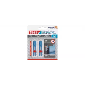 tesa 77778 līmes naglas tapetēm un apmetumam, 1 kg uz naglu, baltas, 6 gabali