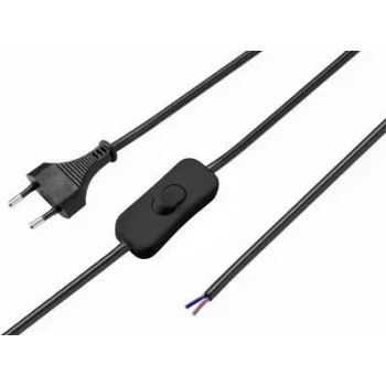 Sygonix SY-5044224 IEC C13 barošanas kabelis ar ieslēgšanas/izslēgšanas slēdzi, 1,5 m, melns