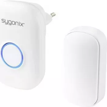 Sygonix SY-5225388 bezvadu durvju zvans, komplekts, bez baterijām, ar gaismas signālu