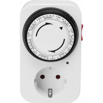 Sygonix SY-5045304 Analogais nedēļas taimeris 3680 W IP20 balts