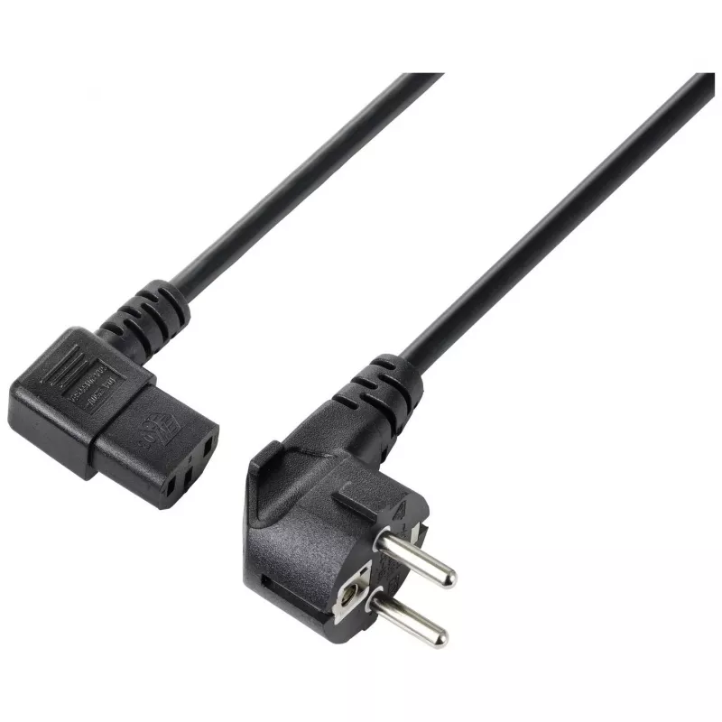 Sygonix SY-5243886 aukstās ierīces barošanas kabelis 7,5 m melns