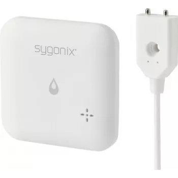 Sygonix SY-6735646 Wi-Fi ūdens noplūdes detektors ar lietotnes vadību, iekšējais un ārējais sensors, 85 dB signalizācija, ar baterijām