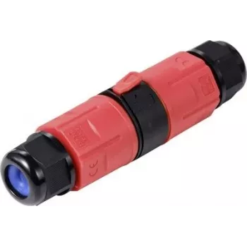 Sygonix SY-6748352 3 polu laika apstākļiem izturīgs kabeļu savienotājs ar sviras spailēm, IP68, melns