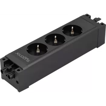 Sygonix SY-6872234 3 virzienu kontaktligzdas modulis bez slēdža, melns