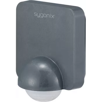 Sygonix SY-5836536 sienas PIR kustības detektors 360° relejs tumši pelēks IP54