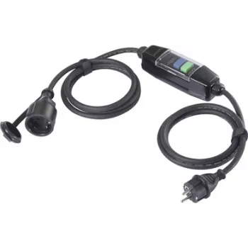 Sygonix SY-6052178 PRCD pārnēsājams aizsardzības ierīces pagarinātājs 230 V/AC 3 m melns IP44