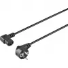 Sygonix SY-5042718 aukstās ierīces strāvas kabelis CEE 7/7 uz IEC C13, 1,5 m, melns