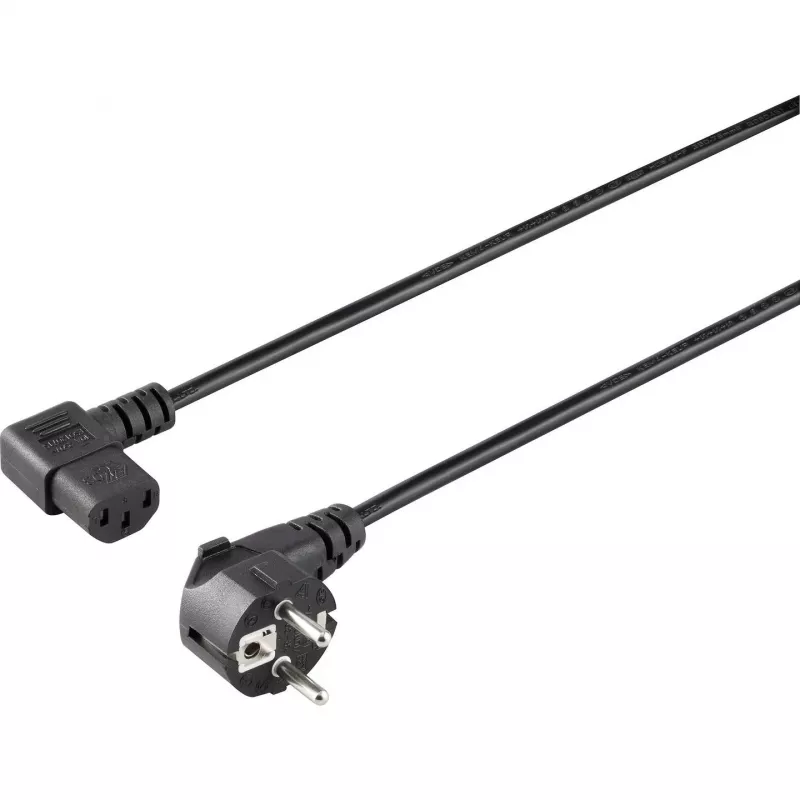 Sygonix SY-5042718 aukstās ierīces strāvas kabelis CEE 7/7 uz IEC C13, 1,5 m, melns