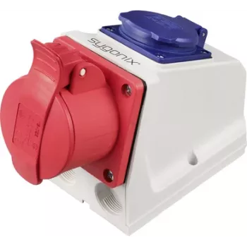 Sygonix SY-6271370 CEE sienas kontaktligzda 16 A 5 polu 415 V/AC IP44 sarkana