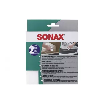 SONAX Dirt Eraser tīrīšanas sūklis, 3 gab., melamīna putas, balts, 100 x 60 x 25 mm 416000