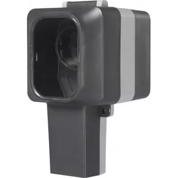 Sygonix SY-6670746 virsmas kontaktligzda, 1 ligzda, slēdzama, grozāmi ligzdas ieliktņi, IP55, pelēka