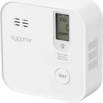 Sygonix SY-6418204 WLAN oglekļa monoksīda detektors ar lietotnes vadību un 5 gadu bateriju