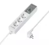 Sygonix SY-4675078 pagarinātājs ar digitālo taimeri, 3 Schuko kontaktligzdas, 1,5 m kabelis, balts