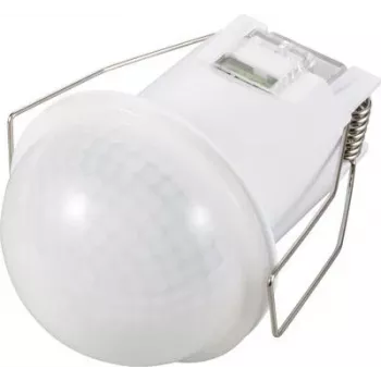 Sygonix SY-6733032 360° griestu kustības sensors, 230 V relejs, 2000 W, 6 m diapazons, balts