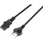 Sygonix SY-5243896 Aukstās ierīces strāvas kabelis CEE 7/7 uz IEC C13 leņķiskais 5 m melns