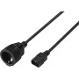 Sygonix SY-7154200 barošanas pagarinātāja kabelis IEC C14 uz C13 0,30 m melns