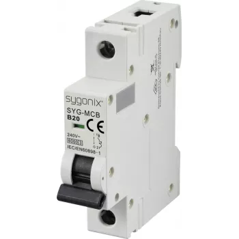 Sygonix SY-6440882 SYG-MCB 1P/B20/6KA automātiskais slēdzis 1-polārs 20 A 240 V AC