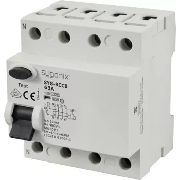 Sygonix SY-6438020 RCCB A tipa 4-polāru 63 A 30 mA 400 V AC