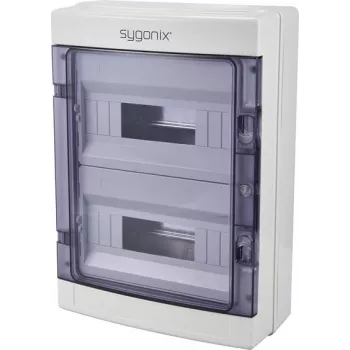 Sygonix SY-6696060 virsapmetuma mazais sadales skapis, 24 moduļi, 2 rindas, IP40, balts