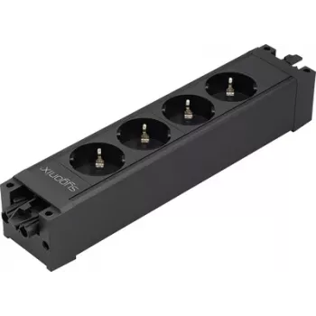 Sygonix SY-6872232 4 ligzdu kontaktligzdas modulis bez slēdža, melns