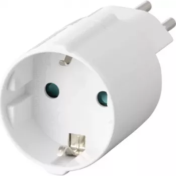 Sygonix SY-6949550 ceļojumu adapteris Schuko uz Šveices (Type J uz Type F, 10 A, 250 V, melns)