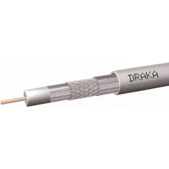 DRAKA koaksiālais kabelis 1.0/4.65 75 Ohm 200m balts >100dB PE 60016703
