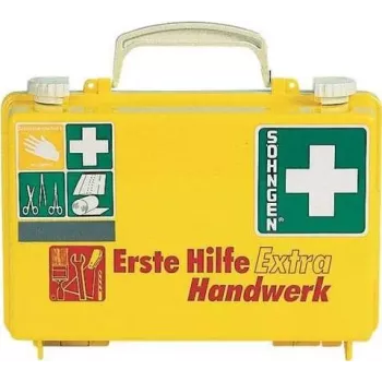 SÖHNGEN pirmās palīdzības komplekts EXTRA HANDW DIN 13157, pie sienas montējams ABS korpuss, oranžs O320125