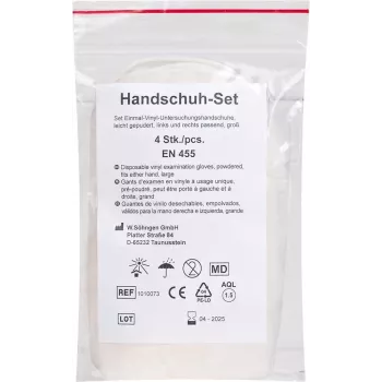 Söhngen Handschuh-Set 1010073 1250 VE4 - lateksa cimdi, bez pulvera, izmērs L, 4 cimdi (2 pāri)