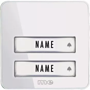 M-E Modern-Electronics 41078 Bezvadu durvju zvana raidītājs, 433 MHz, IP44, balts/pelēks