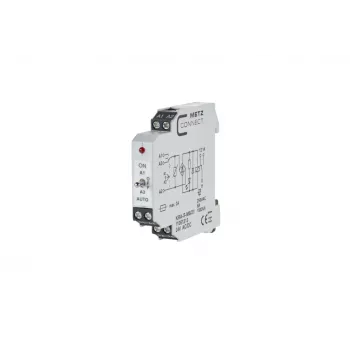 METZ CONNECT KRA-S-M6/21 savienojošais releja modulis 24V AC/DC, 1 pārslēgšanas kontakts, 8A, balts 11061213